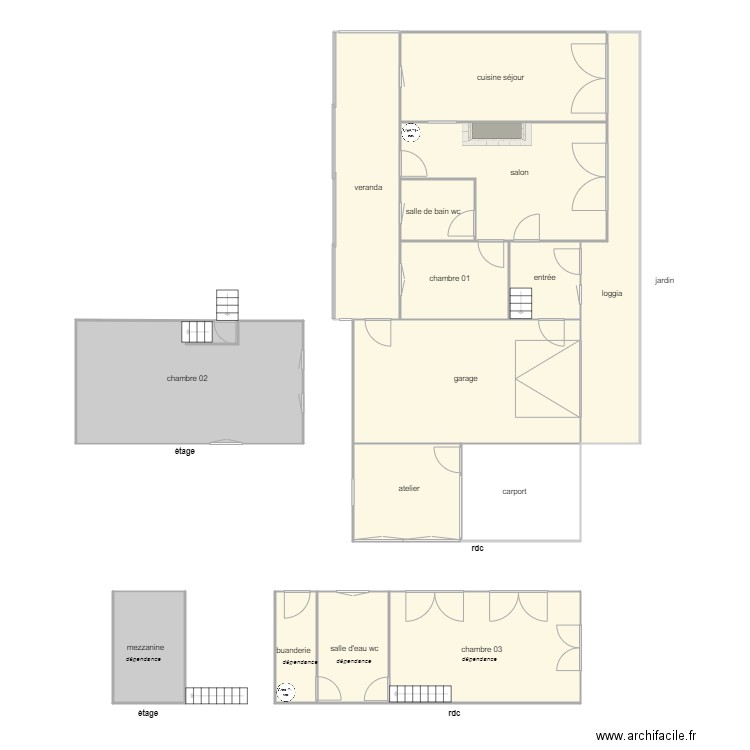 fort am. Plan de 15 pièces et 203 m2