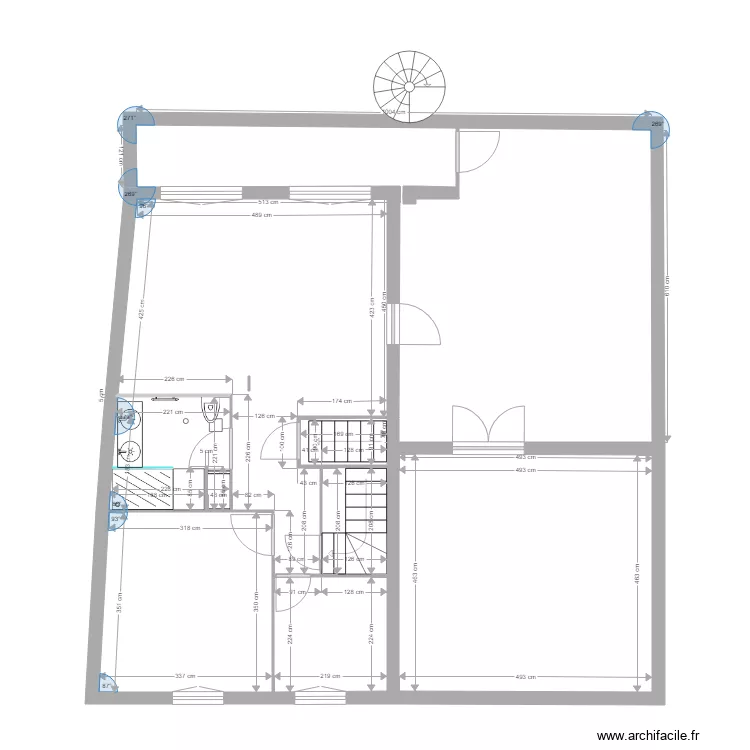 Maison 1er etage. Plan de 