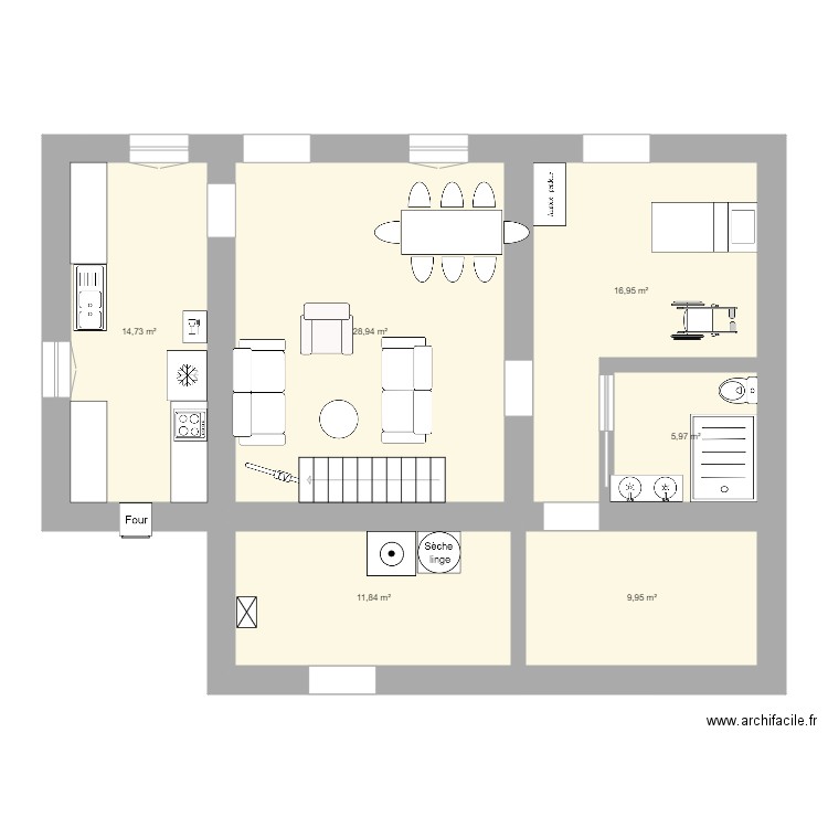 Maison Chatillon OPTION 3-LOWCOST. Plan de 11 pièces et 157 m2