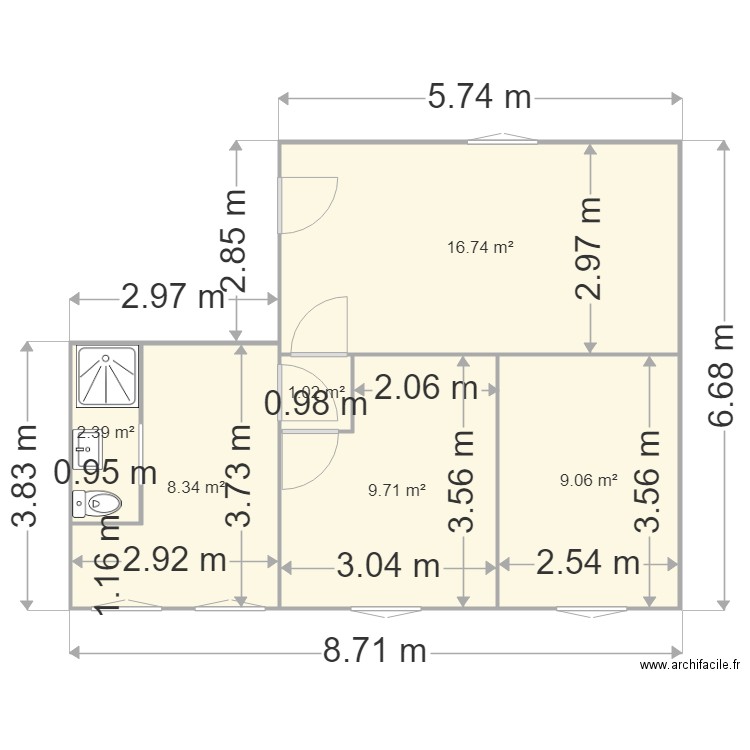 appartement antoine guillot. Plan de 0 pièce et 0 m2