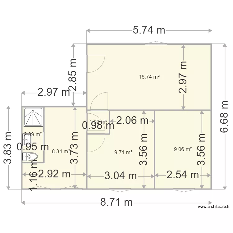 appartement antoine guillot. Plan de 