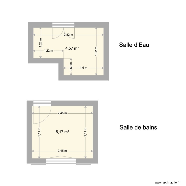 Salles de bain x 2. Plan de 0 pièce et 0 m2