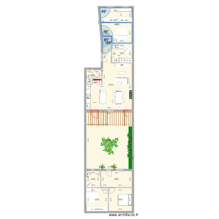 Baille V 2023 - 02 - 28. Plan de 9 pièces et 163 m2