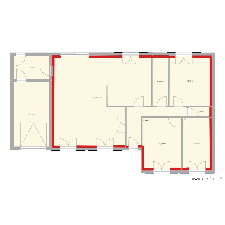 lenny2. Plan de 9 pièces et 132 m2