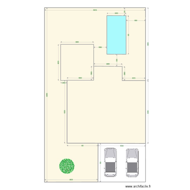 Mudaison. Plan de 2 pièces et 274 m2