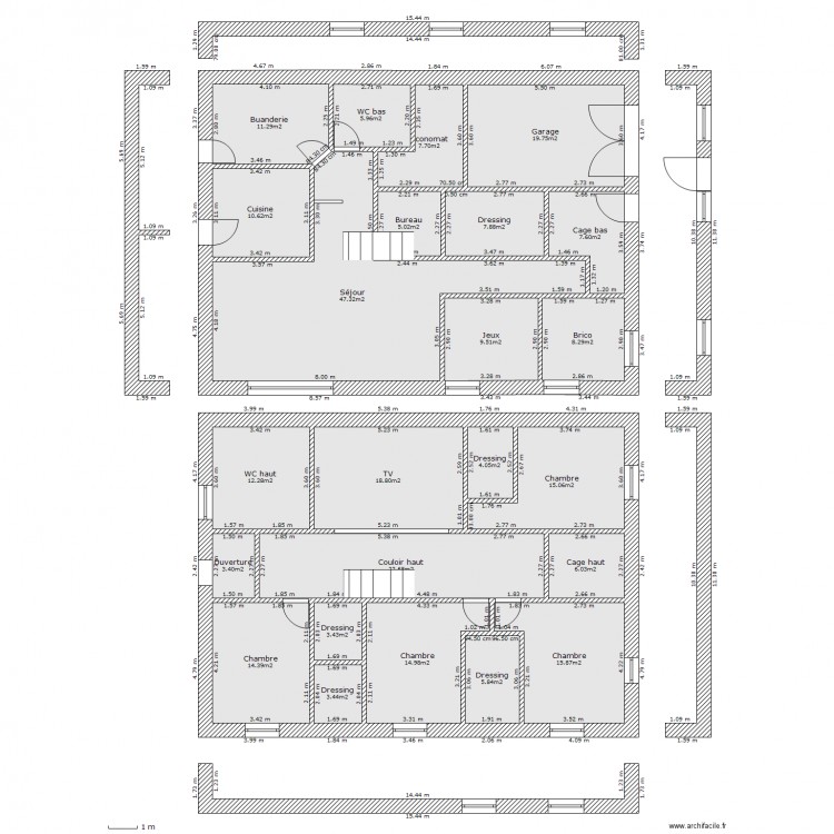 Sur la rive 2 - planchers 1. Plan de 0 pièce et 0 m2