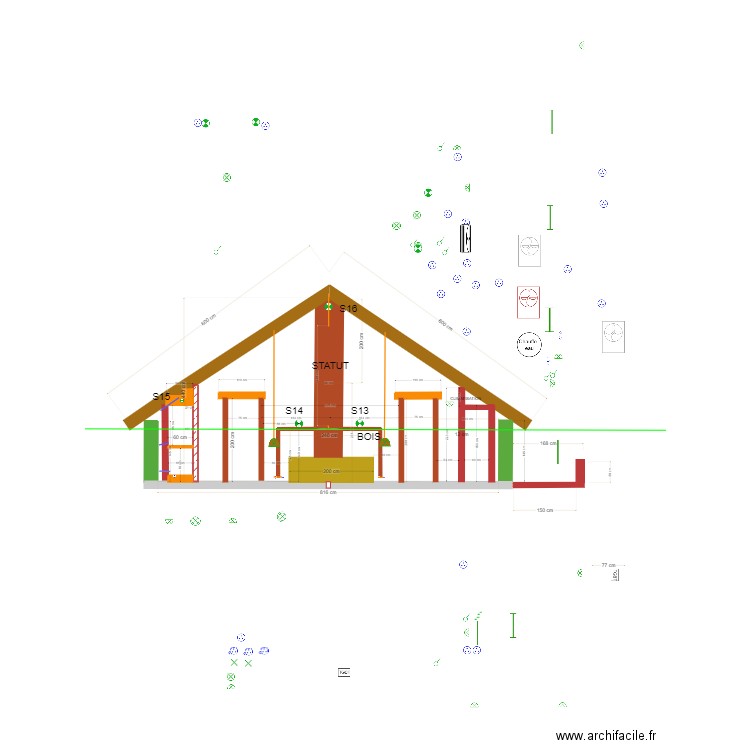 FACE CHAMBRE 1ER ETAGE ELECTRICITE 3. Plan de 0 pièce et 0 m2