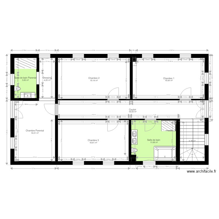 Maison Belfaux 1er Carrelage. Plan de 0 pièce et 0 m2