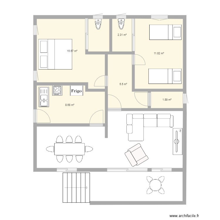 Plan appartement Neirivue. Plan de 0 pièce et 0 m2