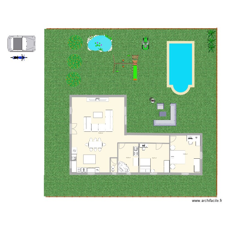 plan de maison. Plan de 6 pièces et 118 m2