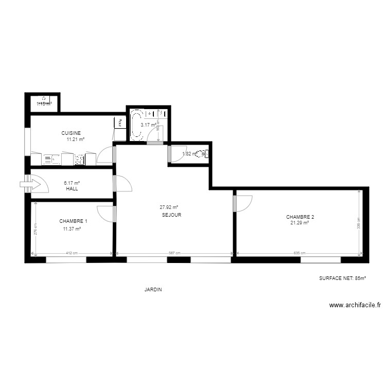 REZ ARRIERE STICHELBERG. Plan de 0 pièce et 0 m2