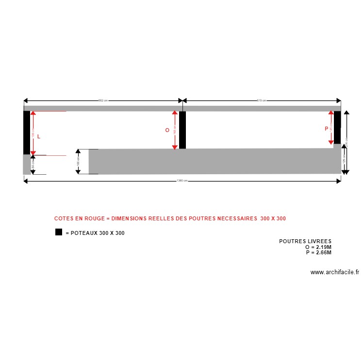 cotes reelles carport ARRIERE. Plan de 0 pièce et 0 m2