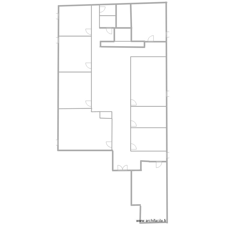 bureau separé. Plan de 1 pièce et 443 m2