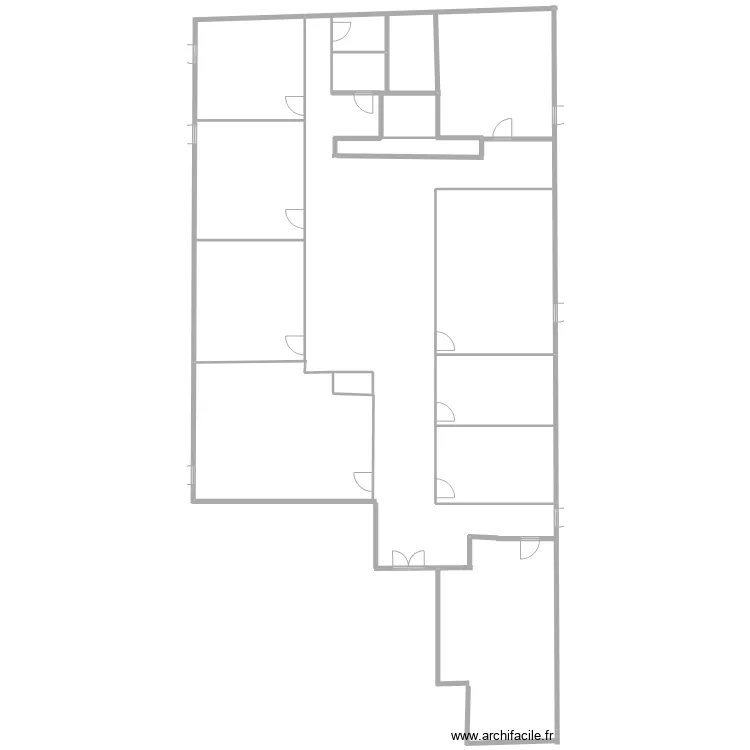 bureau separ&eacute;. Plan de 