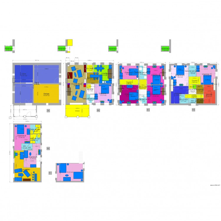 projet ascenseur. Plan de 0 pièce et 0 m2