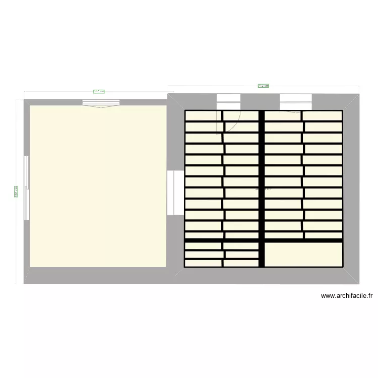 Maison C&eacute;dric RdC plancher haut RdC. Plan de 