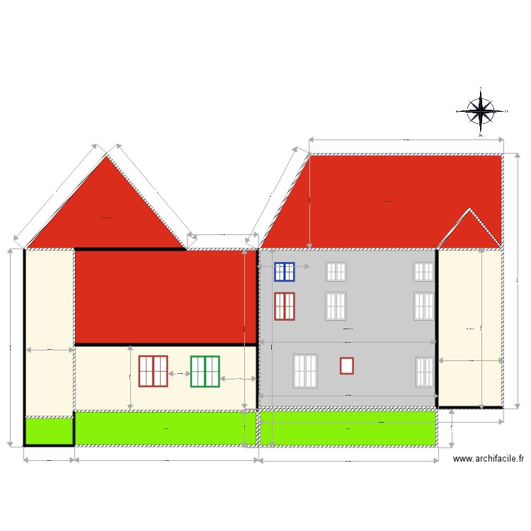 Façade Nord PCMI 5 2. Plan de 0 pièce et 0 m2