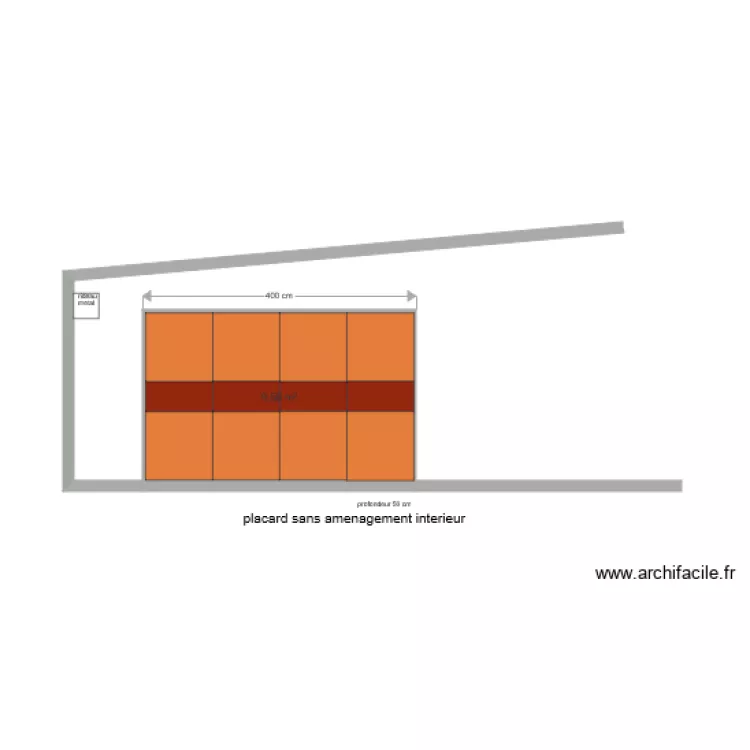 placard garage gauche. Plan de 