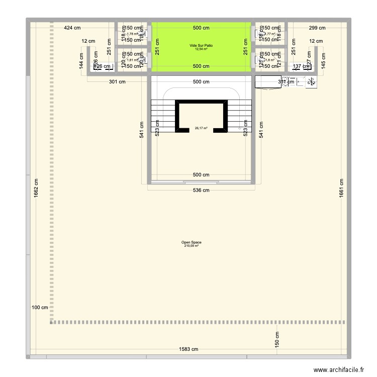 Projet Kevin. Plan de 21 pièces et 932 m2