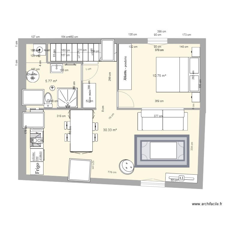 étage 2 projet v0. Plan de 0 pièce et 0 m2