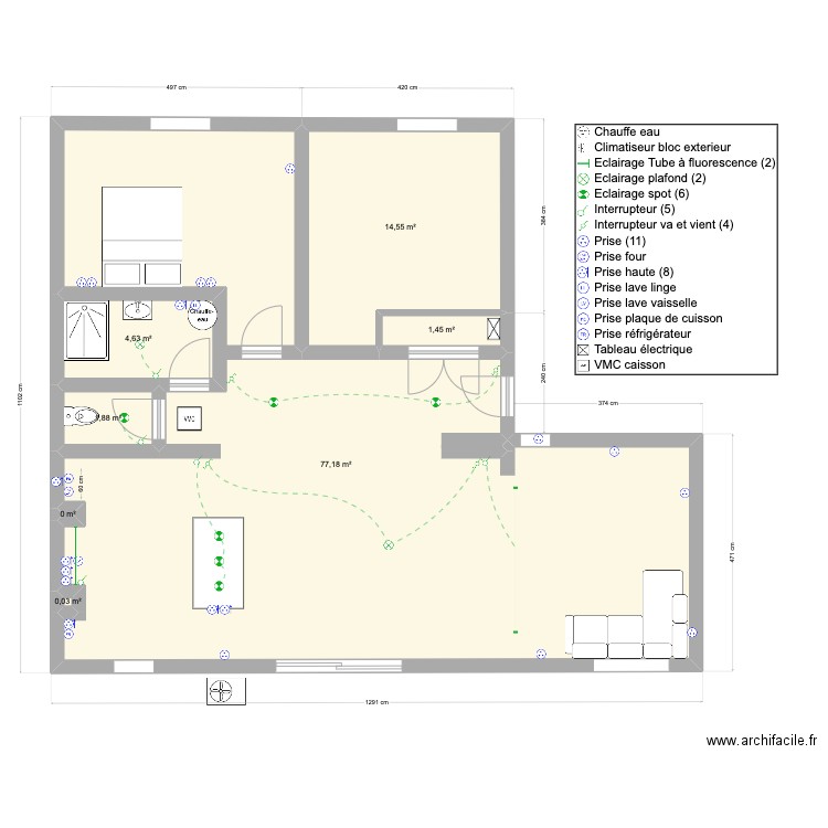 loicv3. Plan de 7 pièces et 100 m2