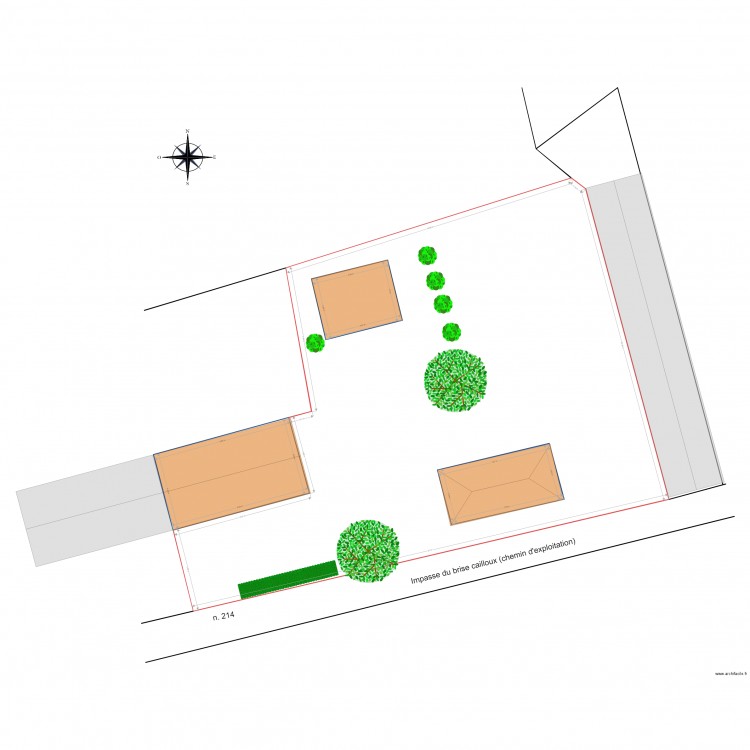 Plan Masse Actuel. Plan de 0 pièce et 0 m2