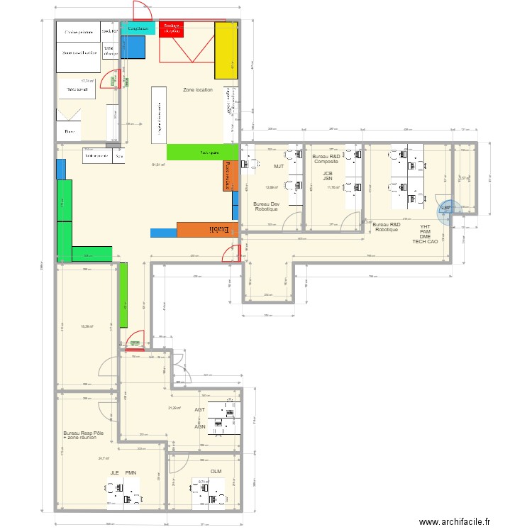 210525 atelier CT2MC. Plan de 10 pièces et 249 m2