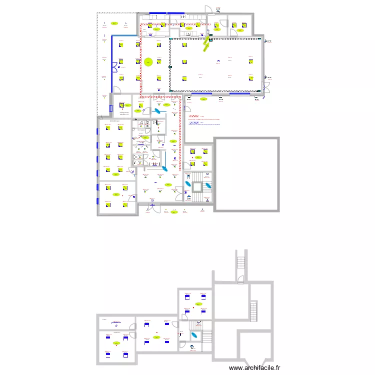 Dorfhauses Eclairages chemin de câbles. Plan de Dorfhauses Eclairages chemin de câbles. Plan de