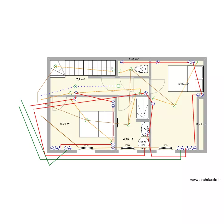 venizy 2 lumiere etage. Plan de 