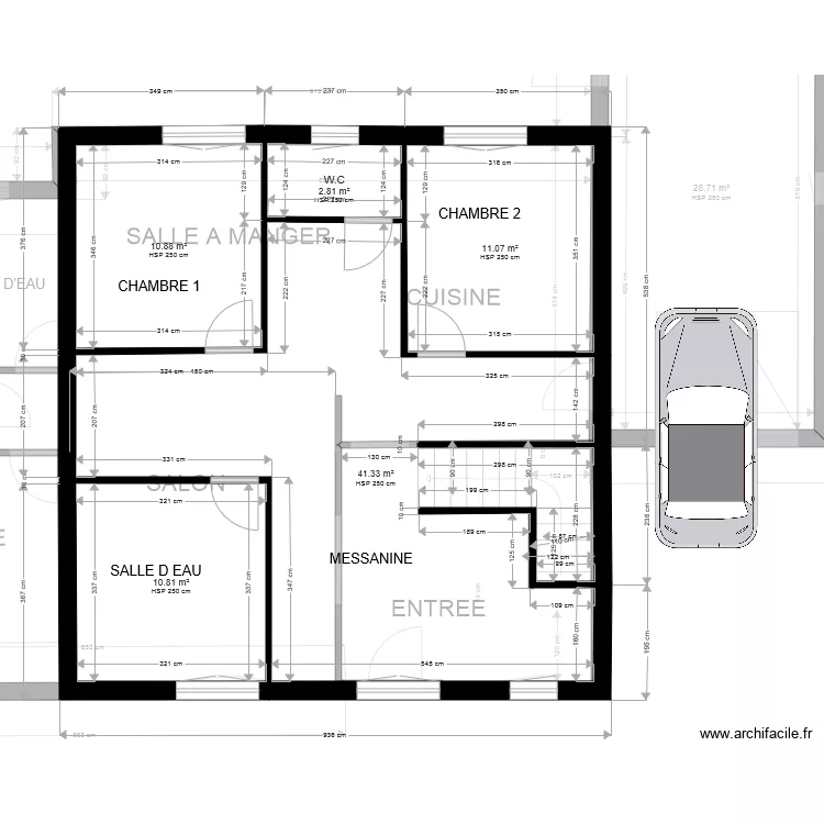 ETAGE modifi&eacute;. Plan de 