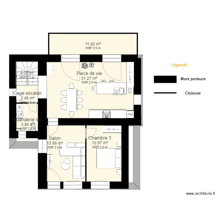 COMBE Angélique. Plan de 44 pièces et 439 m2