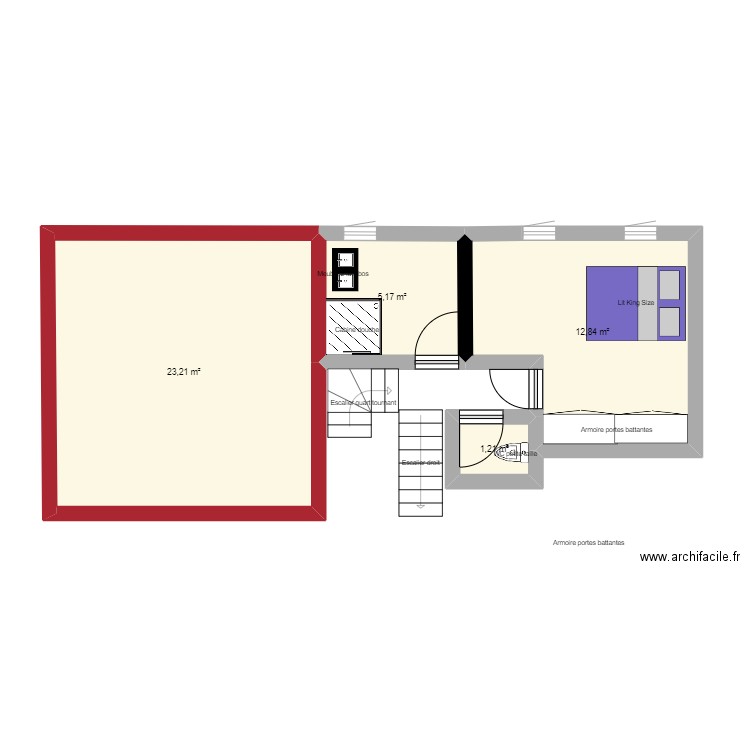 pascal 1er etage f. Plan de 4 pièces et 42 m2