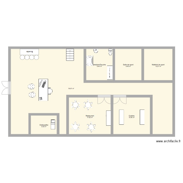 RDC. Plan de 0 pièce et 0 m2