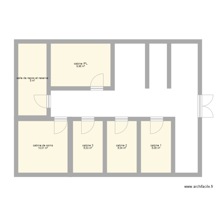 plan body minute Plan 6 pièces 46 m2 dessiné par noemieptl