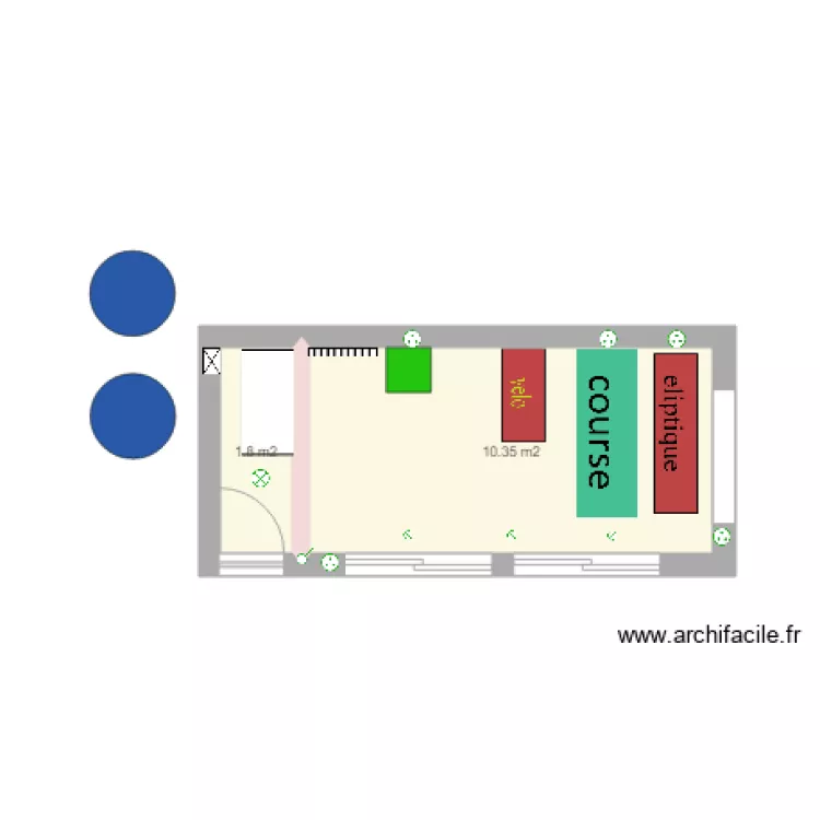 pi&egrave;ce sport. Plan de 