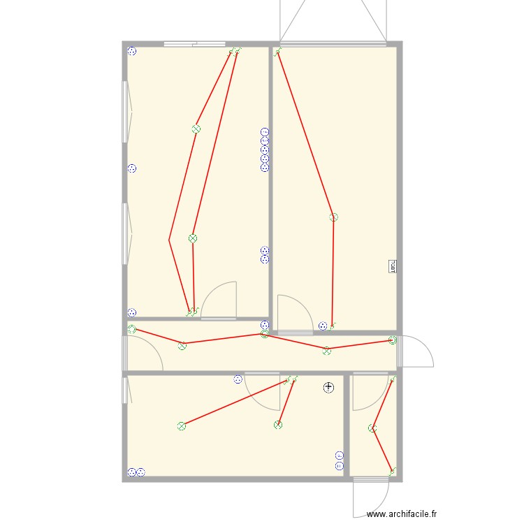 corme2. Plan de 5 pièces et 57 m2