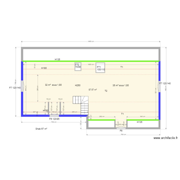 Gleyze etage. Plan de 0 pièce et 0 m2