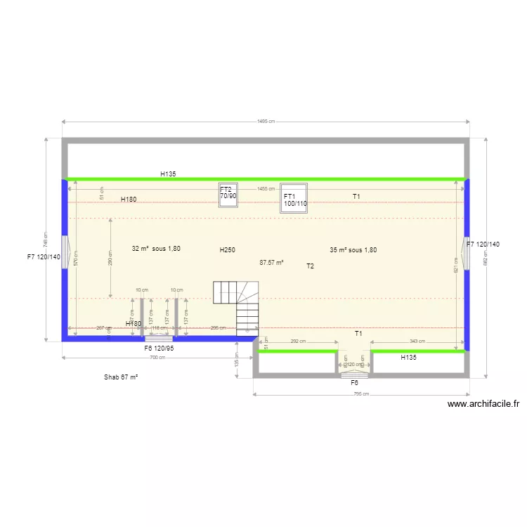 Gleyze etage. Plan de 