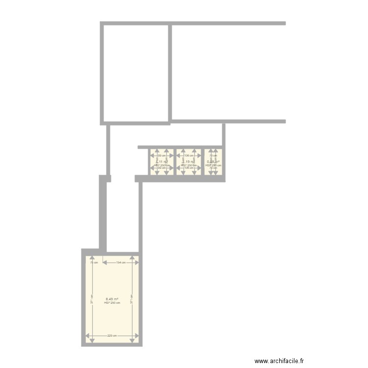 Métré . Plan de 0 pièce et 0 m2