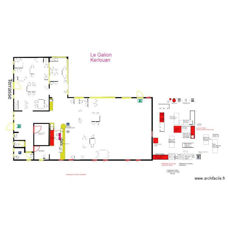 Amenagement salle 2. Plan de 0 pièce et 0 m2