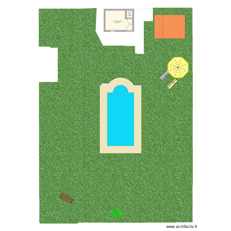 pool house 2 avec dimensions. Plan de 0 pièce et 0 m2