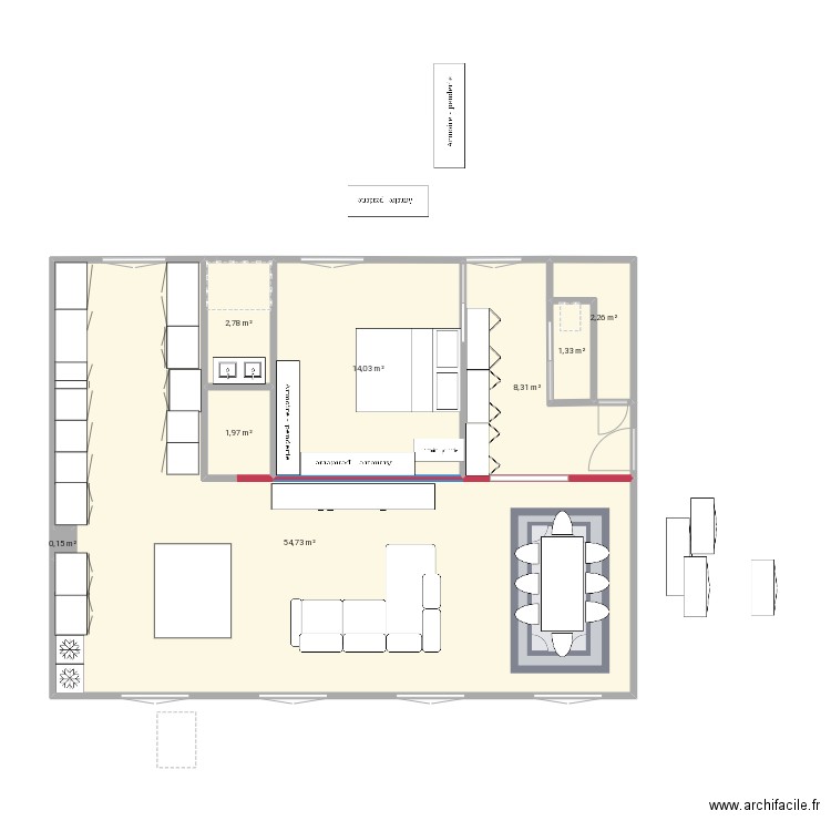 RDC optons.5. Plan de 8 pièces et 86 m2