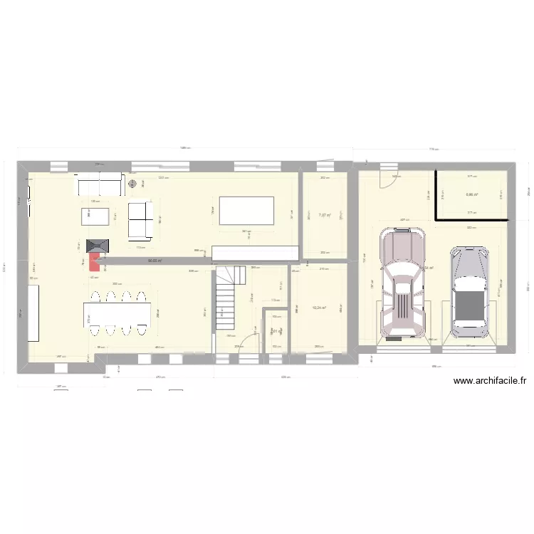 maison 2023-gros oeuvre-avanc&eacute;e. Plan de 