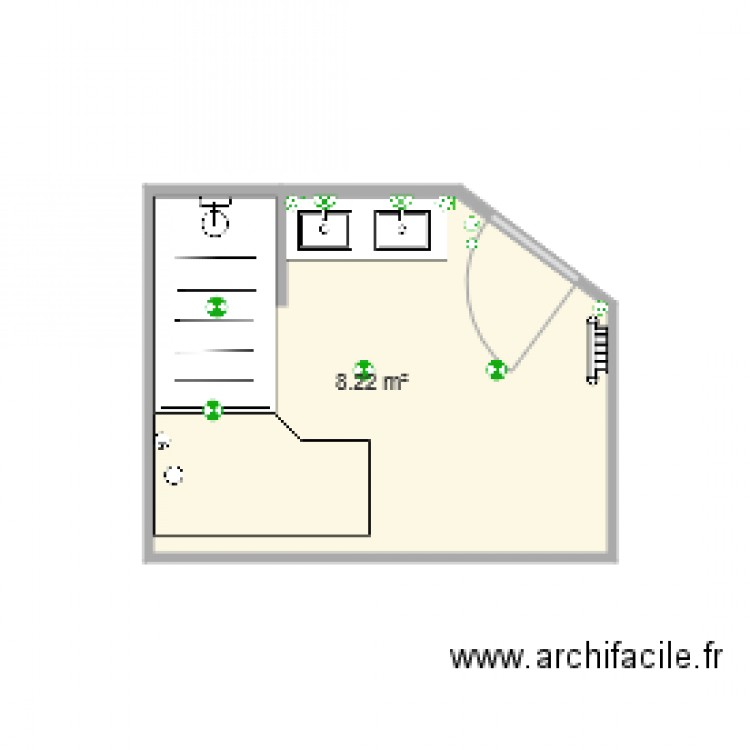 20170403 delaunay sdb etage 1. Plan de 0 pièce et 0 m2