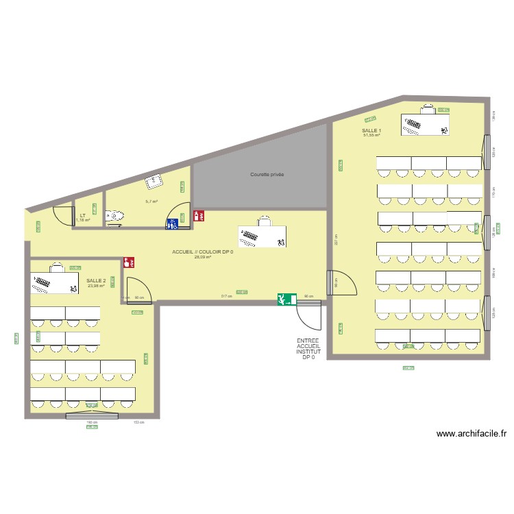 PLAN N2 INSTITUT SUPERIEUR DU DROIT APRES TRAVAUX. Plan de 0 pièce et 0 m2
