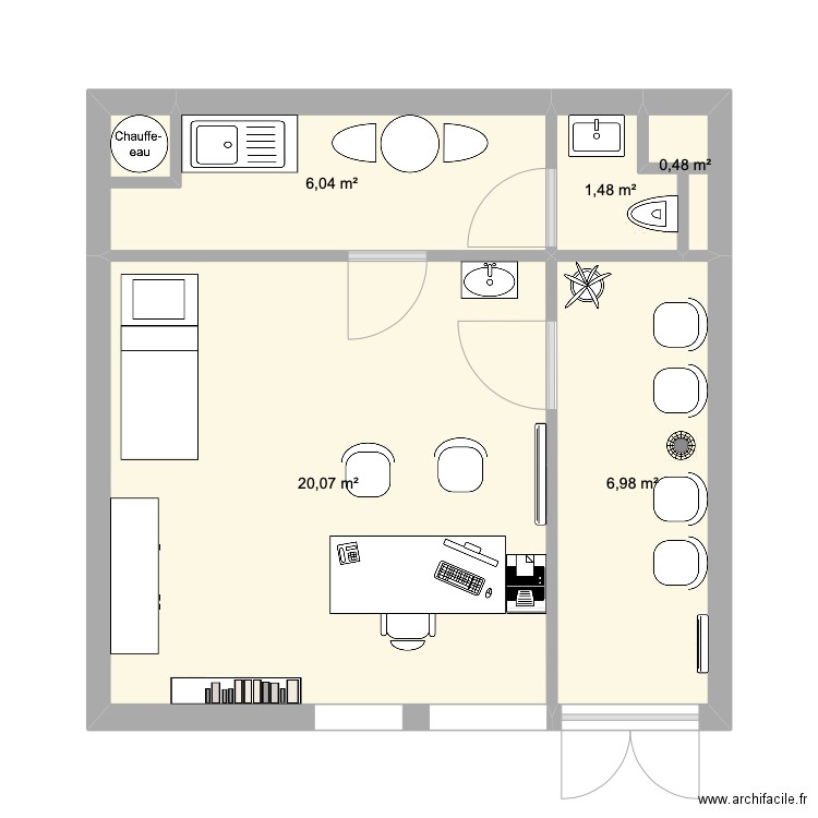 Plan Local CMCT aménagé. Plan de 0 pièce et 0 m2