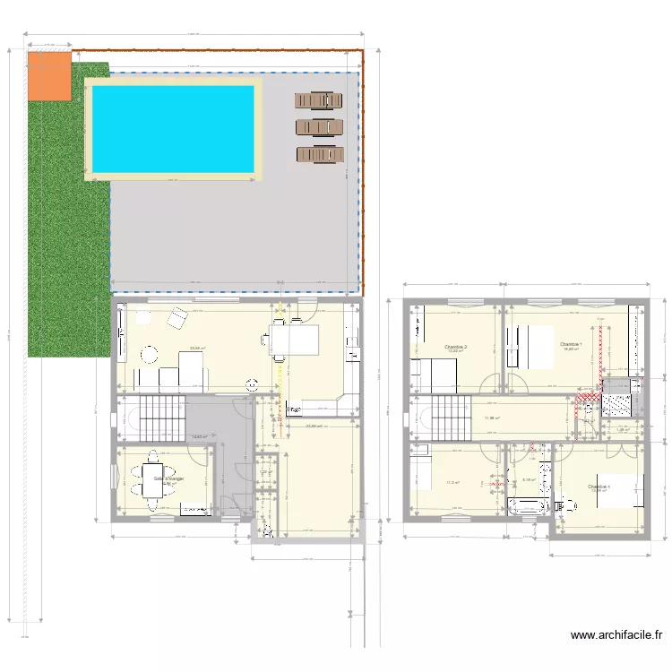 plans projet ext&eacute;rieur 01. Plan de 