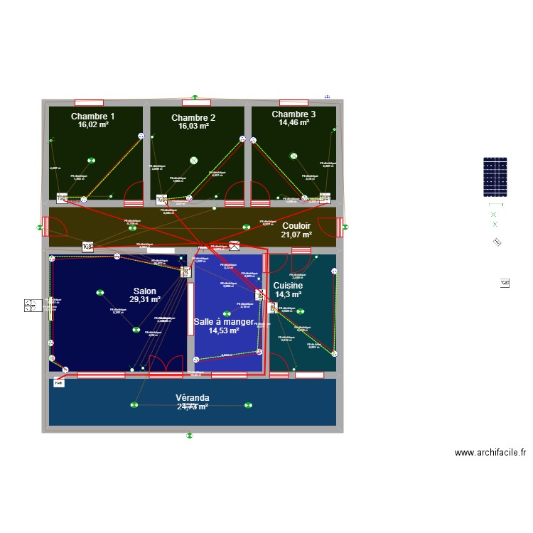 PLAN OBALA. Plan de 8 pièces et 150 m2