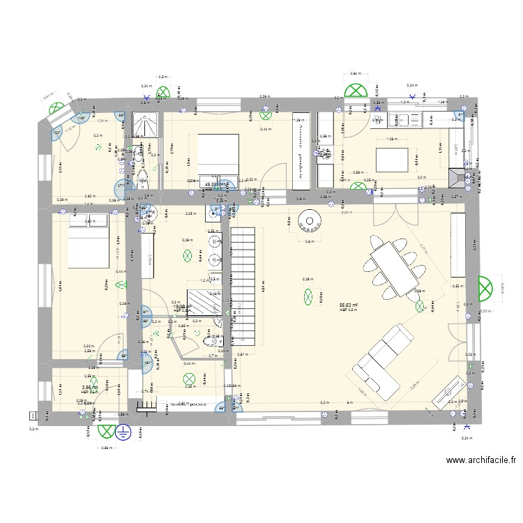 RAZAC . Plan de 0 pièce et 0 m2