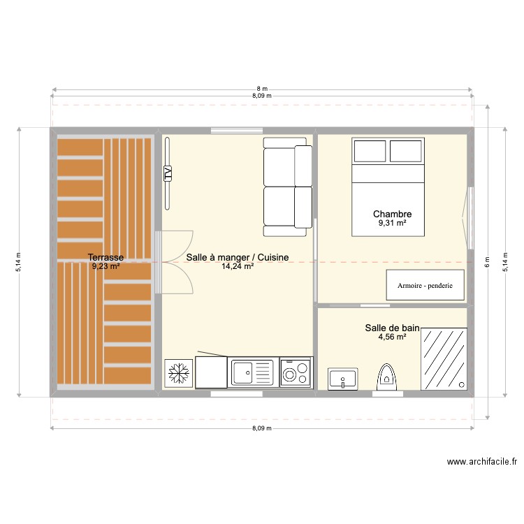 Bungalow IXORA. Plan de 0 pièce et 0 m2